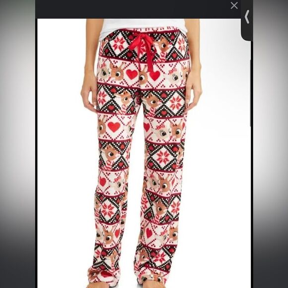 Rudolph Women's Mink Sleep pant red black - Picture 1 of 5